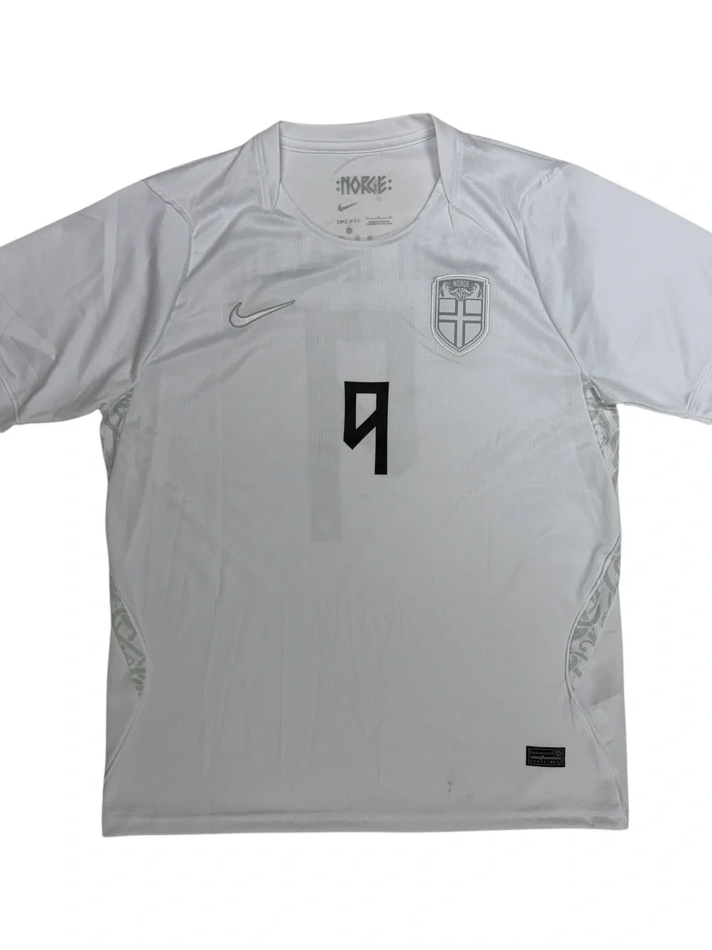 Norway Haaland Soccer Jersey Mens Large White World Cup National Football Team 9